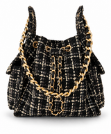 Bayshore Bucket Bag Small - Black Tweed - BEACH HAUS - Flyclothing LLC