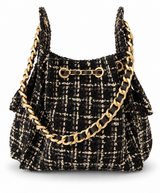 Bayshore Bucket Bag Small - Black Tweed - BEACH HAUS - Flyclothing LLC