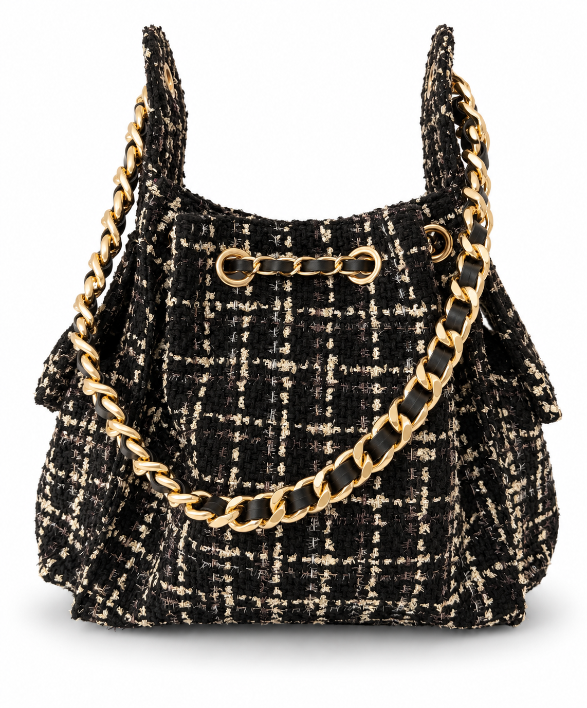 Bayshore Bucket Bag Small - Black Tweed - BEACH HAUS - Flyclothing LLC