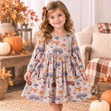 Forest Frolic Twirl Dress - Bamboo Fall Girls Outfit - Tesa Babe - Flyclothing LLC