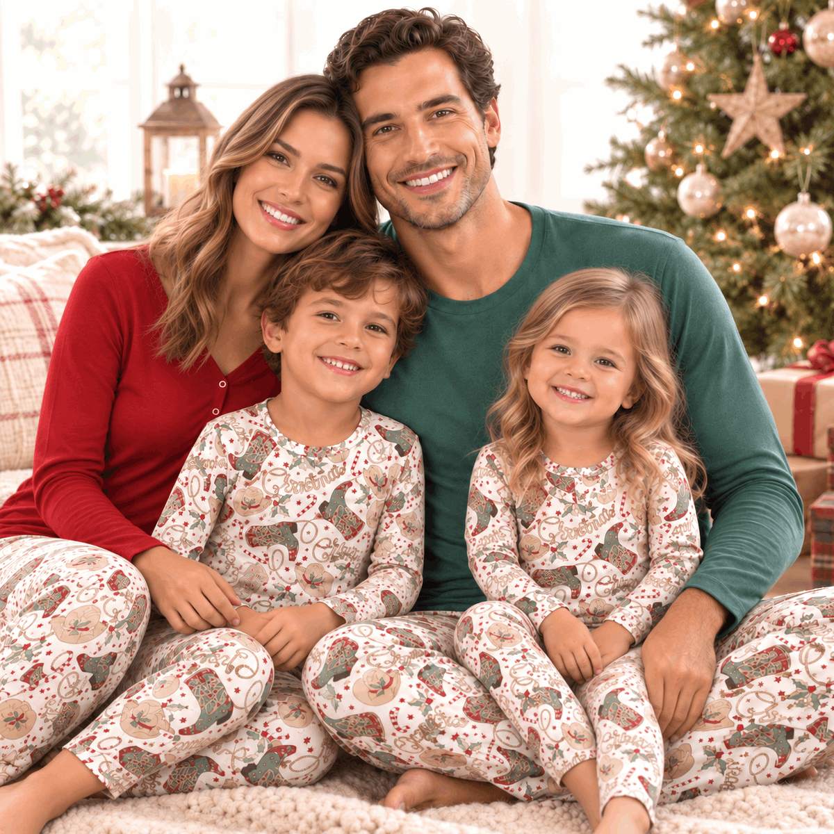 Western Christmas Family Matching Bamboo Pajamas - Cowboy - Tesa Babe - Flyclothing LLC