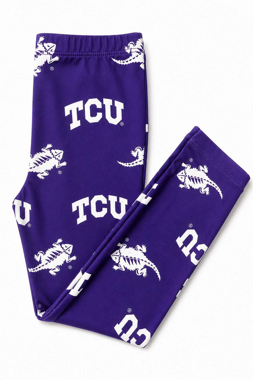 TCU Purple Frog Leggings - Mila & Rose ® - Flyclothing LLC