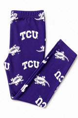 TCU Purple Frog Leggings - Mila & Rose ® - Flyclothing LLC