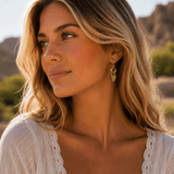 Hinged Yellow Bumblebee Jasper Golden Drop Earrings - Barse Jewelry - Flyclothing LLC