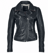 Betsy RF Leather Jacket, Navy - mauritiusleather - Flyclothing LLC