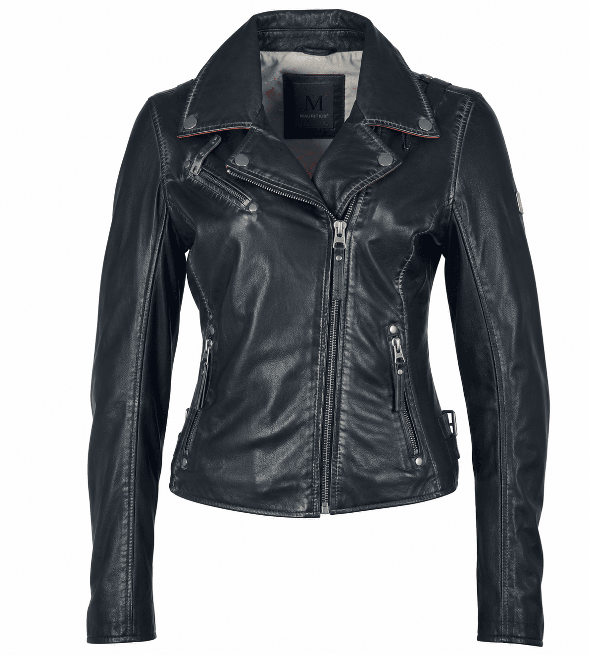 Betsy RF Leather Jacket, Navy - mauritiusleather - Flyclothing LLC