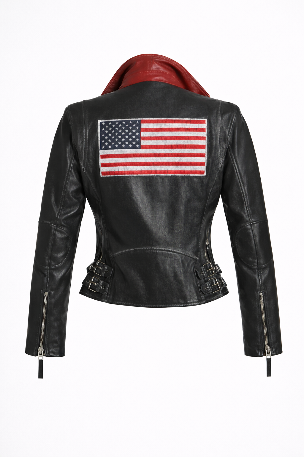 Betsy RF Leather Jacket, Navy