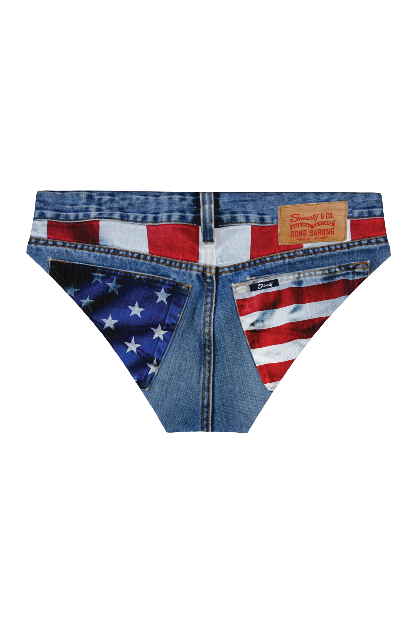 The Chattahoochee Daddy | USA Denim Print Ball Hammock® Pouch Swim Briefs - Shinesty - Flyclothing LLC
