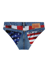 The Chattahoochee Daddy | USA Denim Print Ball Hammock® Pouch Swim Briefs - Shinesty - Flyclothing LLC