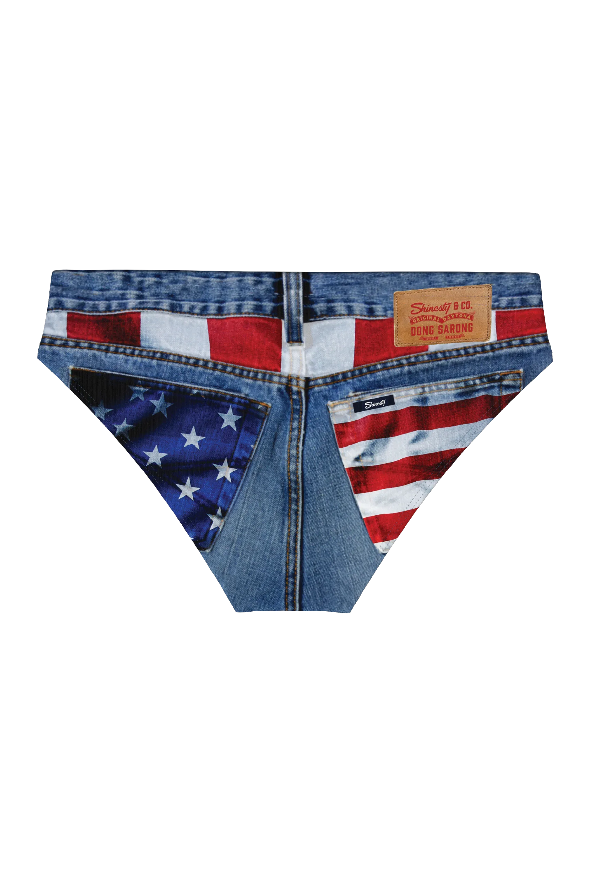 The Chattahoochee Daddy | USA Denim Print Ball Hammock® Pouch Swim Briefs - Shinesty - Flyclothing LLC