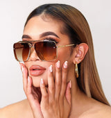 Bella Coffee - Tangle Free Sunglasses - TopFoxx - Flyclothing LLC