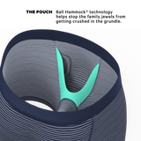 The Cheek Streak | White Stripe Ball Hammock® Pouch Underwear With Fly - Shinesty - Flyclothing LLC