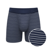 The Cheek Streak | White Stripe Ball Hammock® Pouch Underwear With Fly - Shinesty - Flyclothing LLC