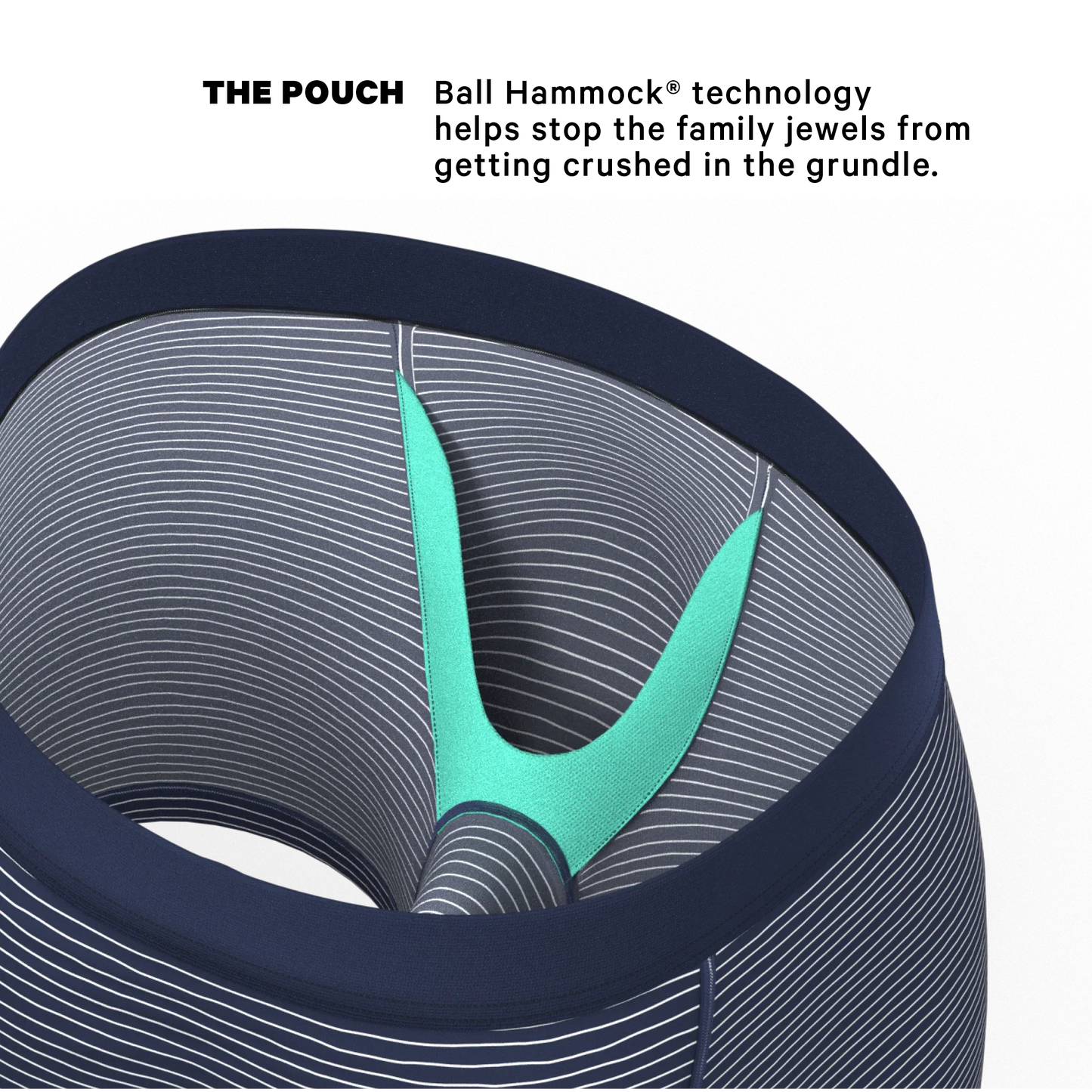 The Cheek Streak | White Stripe Ball Hammock® Pouch Underwear - Shinesty - Flyclothing LLC