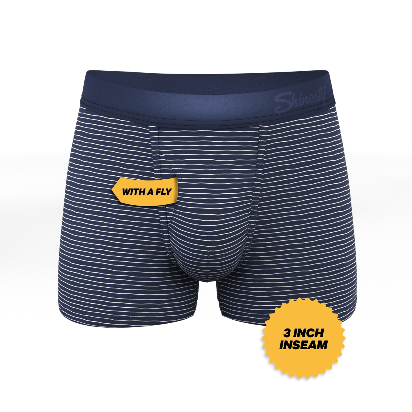 The Cheek Streak | White Stripe Ball Hammock® Pouch Trunks Underwear - Shinesty - Flyclothing LLC