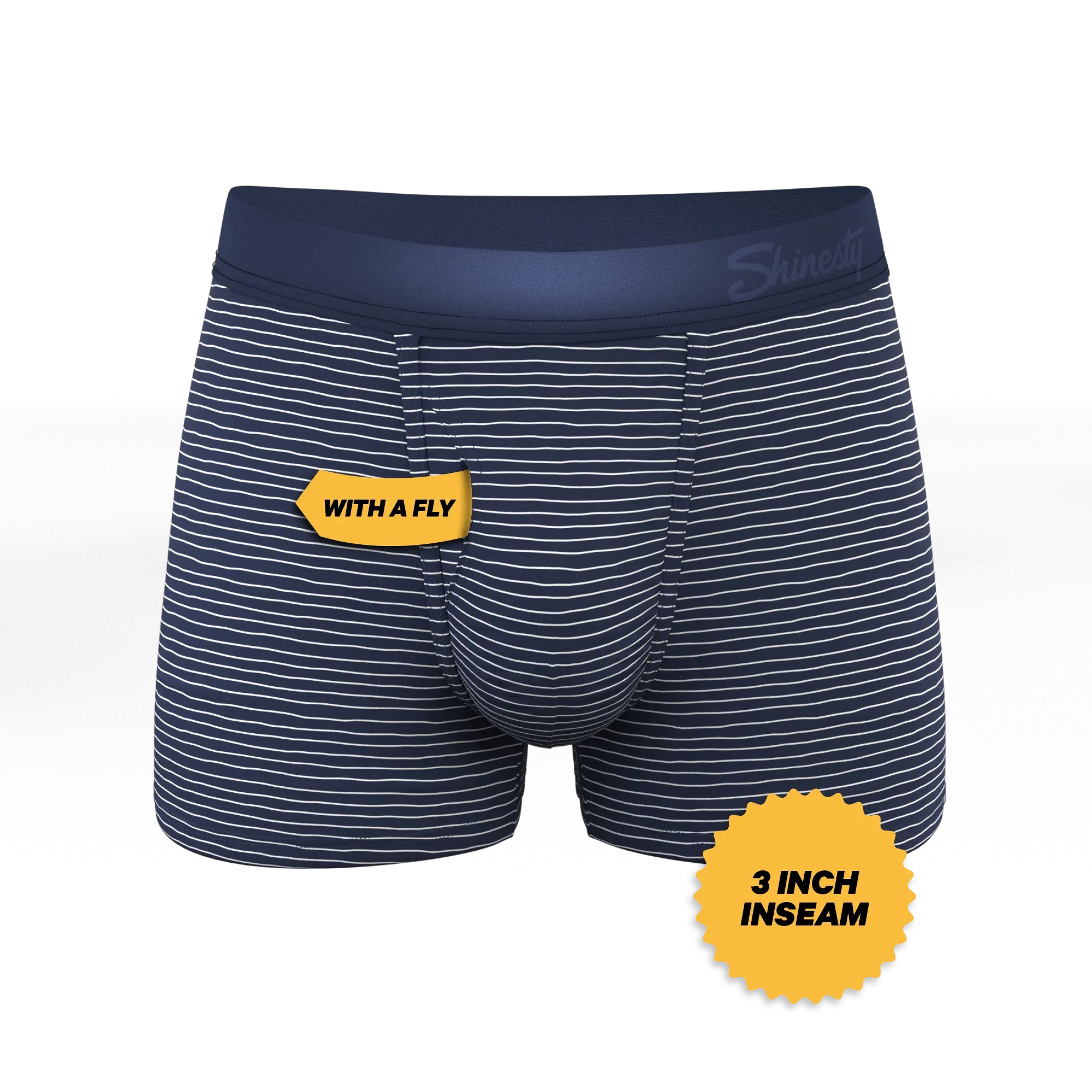 The Cheek Streak | White Stripe Ball Hammock® Pouch Trunks Underwear - Shinesty - Flyclothing LLC
