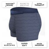 The Cheek Streak | White Stripe Ball Hammock® Pouch Trunks Underwear - Shinesty - Flyclothing LLC