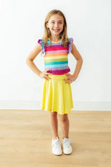 Cheerful Stripes S/S Ruffle Tee - Mila & Rose ® - Flyclothing LLC