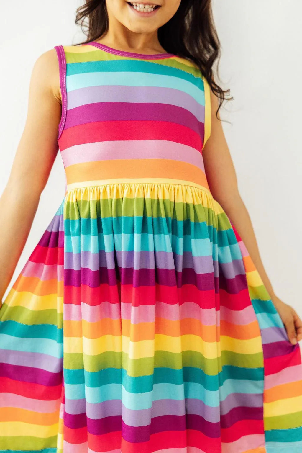 Cheerful Stripes Tank Twirl Dress - Mila & Rose ® - Flyclothing LLC