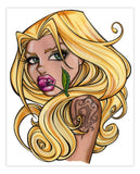 Black Market Art Company Cherrie Barbie Print