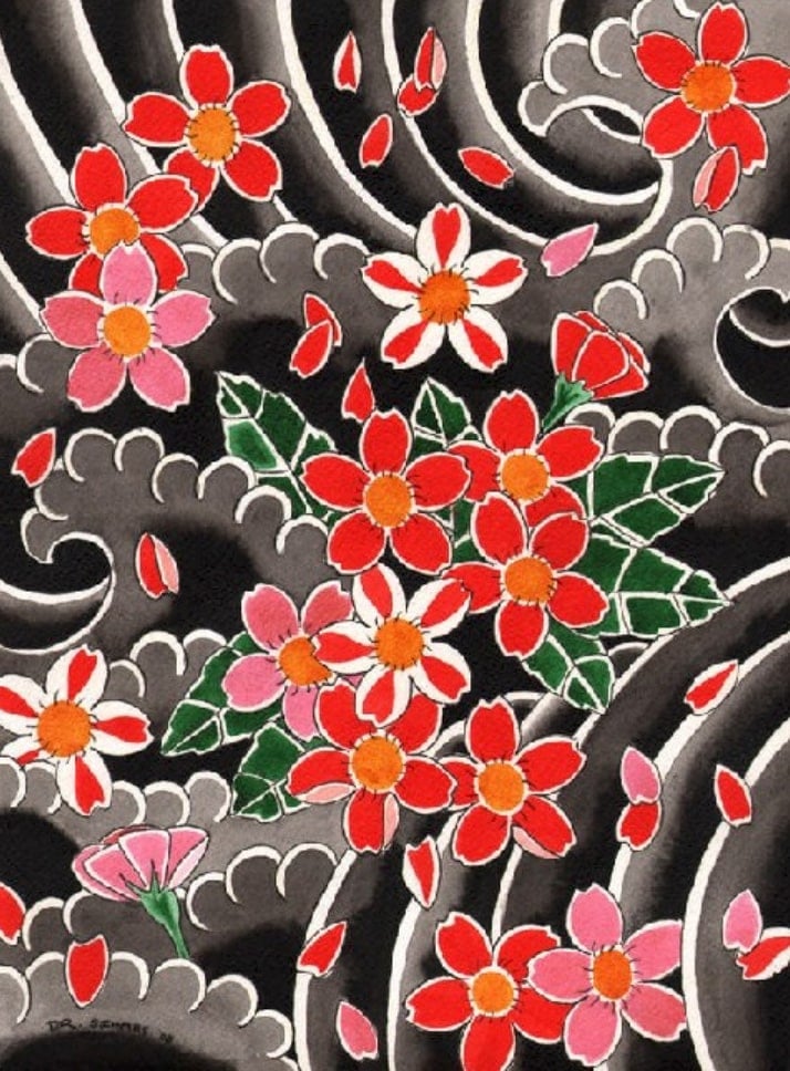 Black Market Art Company Cherry Blossoms Print