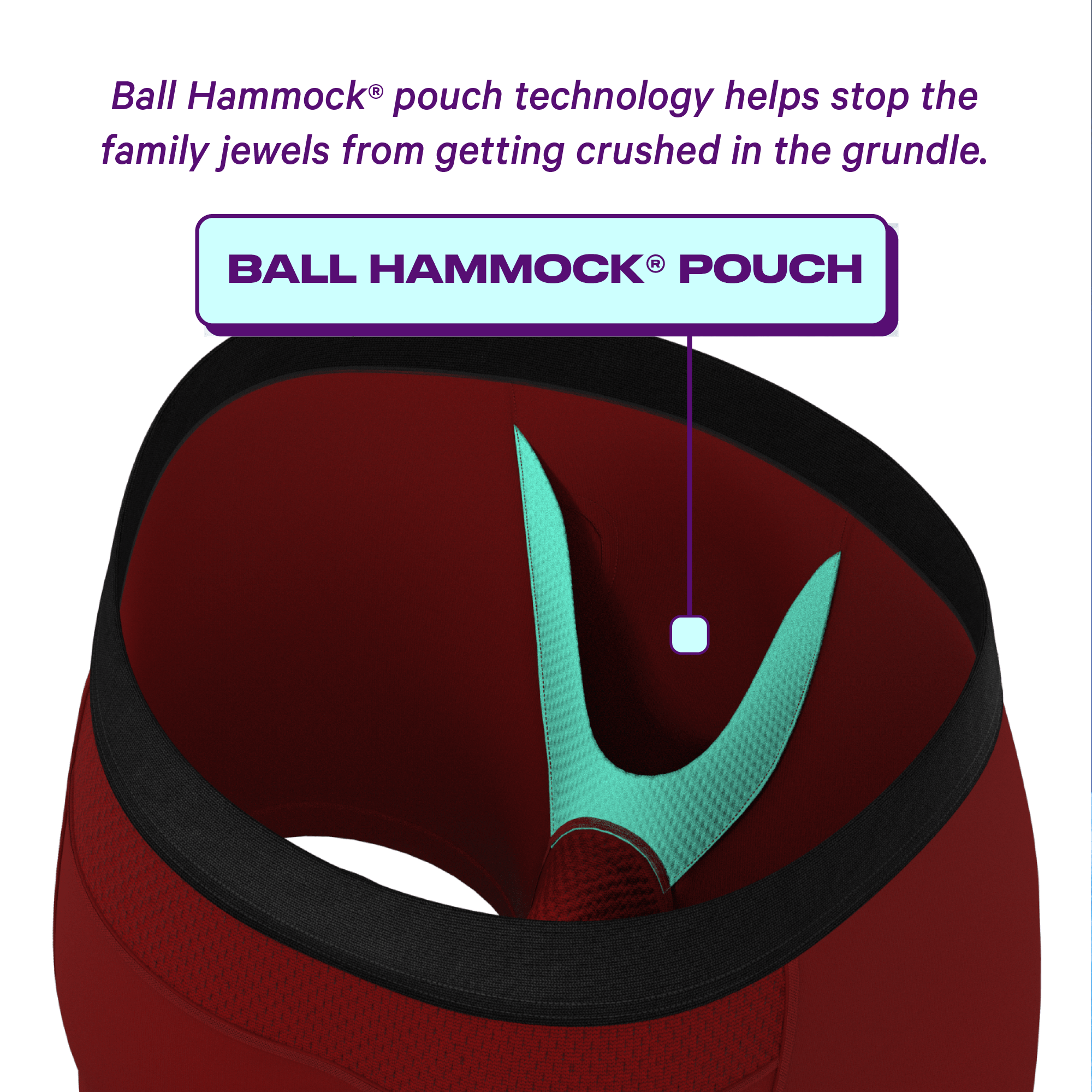The Cherry Pie | Burgundy paradICE™ Cooling Ball Hammock® Underwear - Shinesty