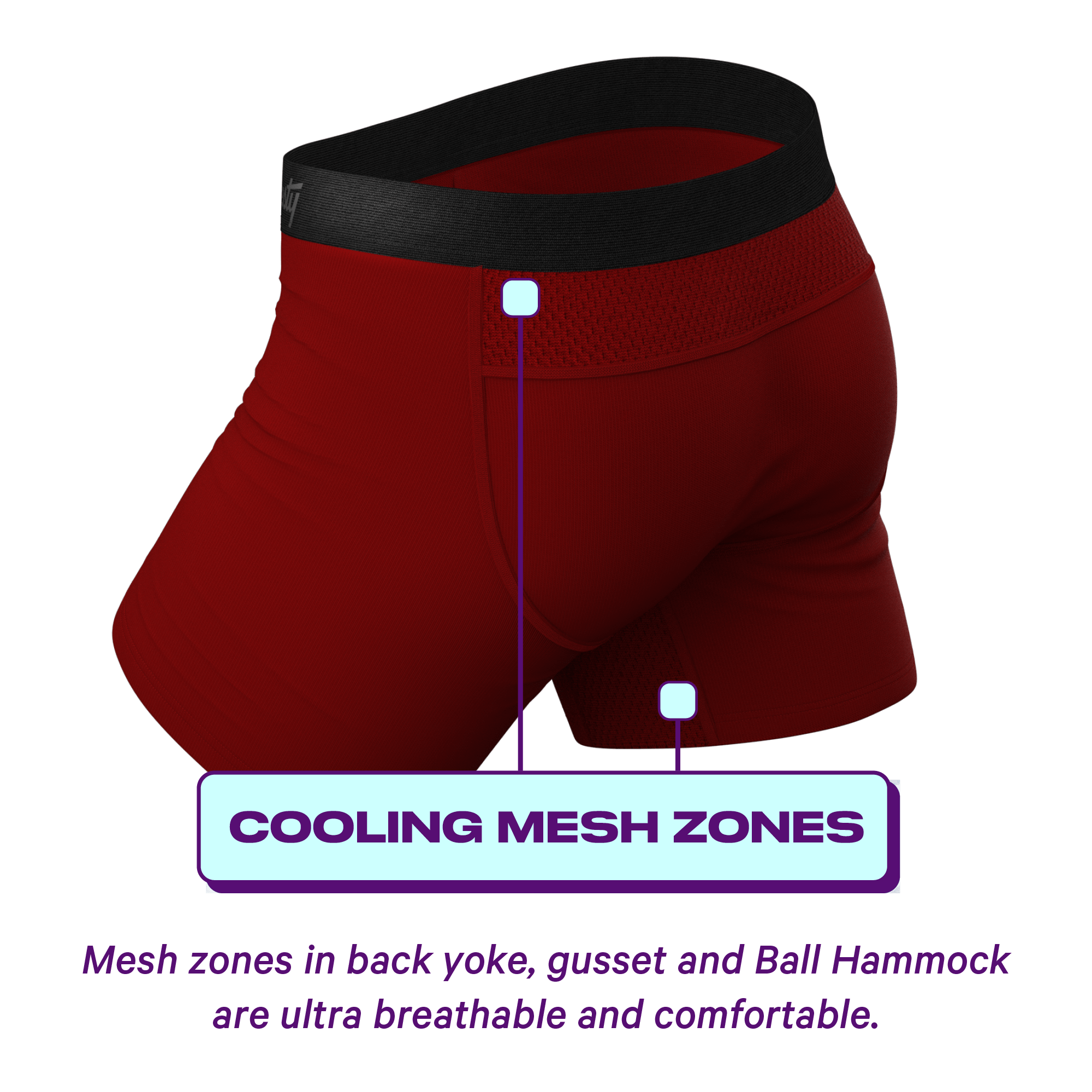 The Cherry Pie | Burgundy paradICE™ Cooling Ball Hammock® Underwear - Shinesty