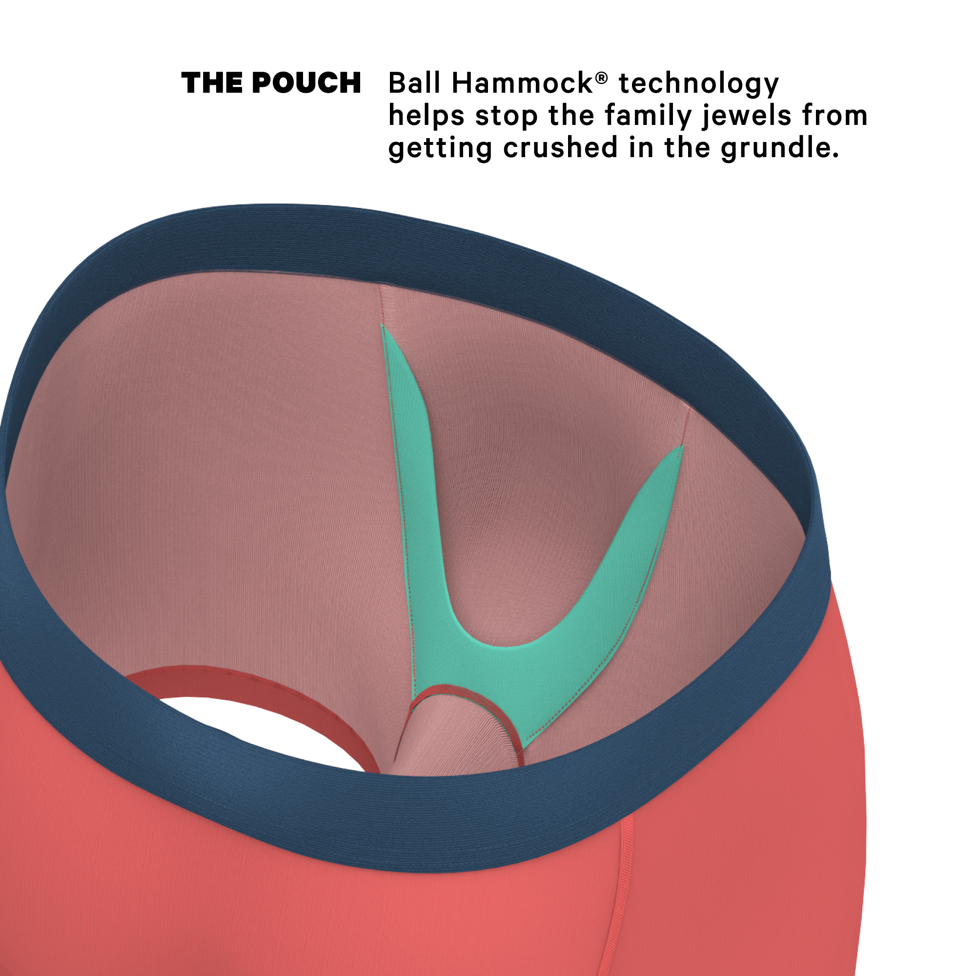 The Cherry Tomato | Coral Red Ball Hammock® Pouch Underwear