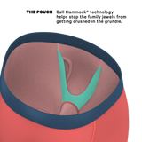 The Cherry Tomato | Coral Red Long Leg Ball Hammock® Pouch Underwear With Fly