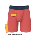 The Cherry Tomato | Coral Red Long Leg Ball Hammock® Pouch Underwear With Fly