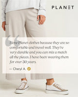 Pima Cotton Cropped Gaucho Pants - Walnut - PLANET by Lauren G - Flyclothing LLC