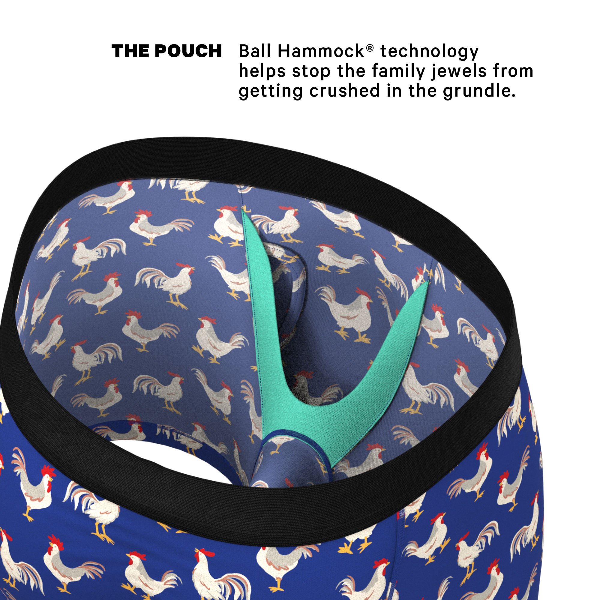 The Chicken Came First | Rooster Ball Hammock® Pouch Underwear With Fly