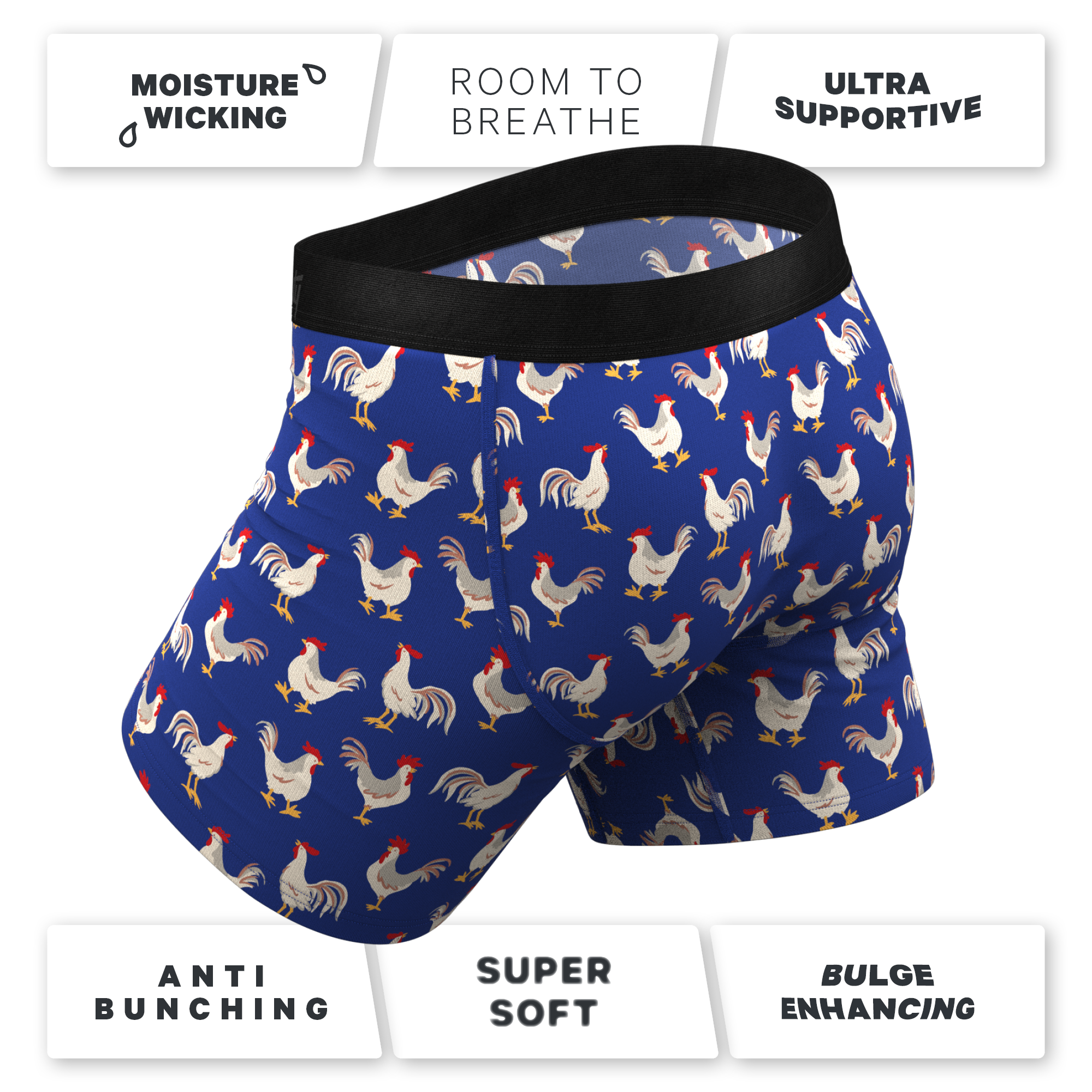 The Chicken Came First | Rooster Ball Hammock® Pouch Underwear With Fly