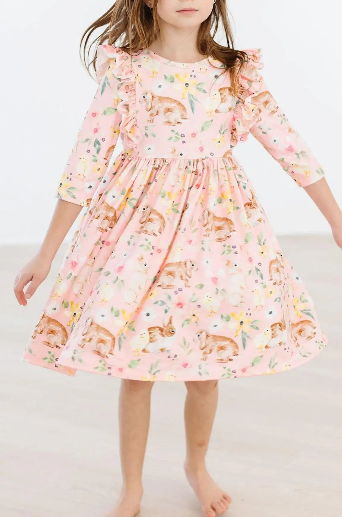 Chicks & Bunnies Ruffle Twirl Dress - Mila & Rose ® - Flyclothing LLC