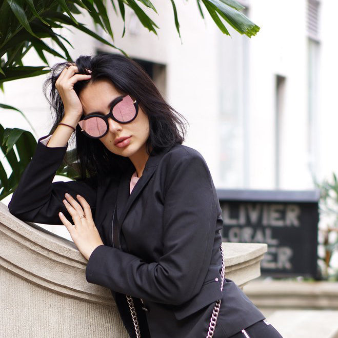 Chloe - Black - Rose Gold - TopFoxx - Flyclothing LLC