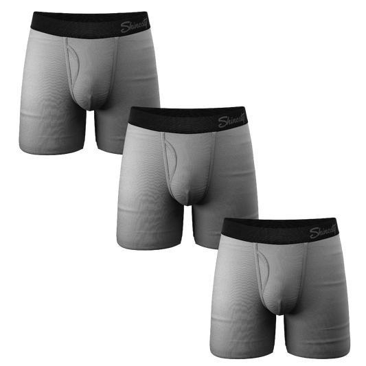 The Christian Grey | Ball Hammock® Pouch Underwear With Fly 3 Pack - Shinesty