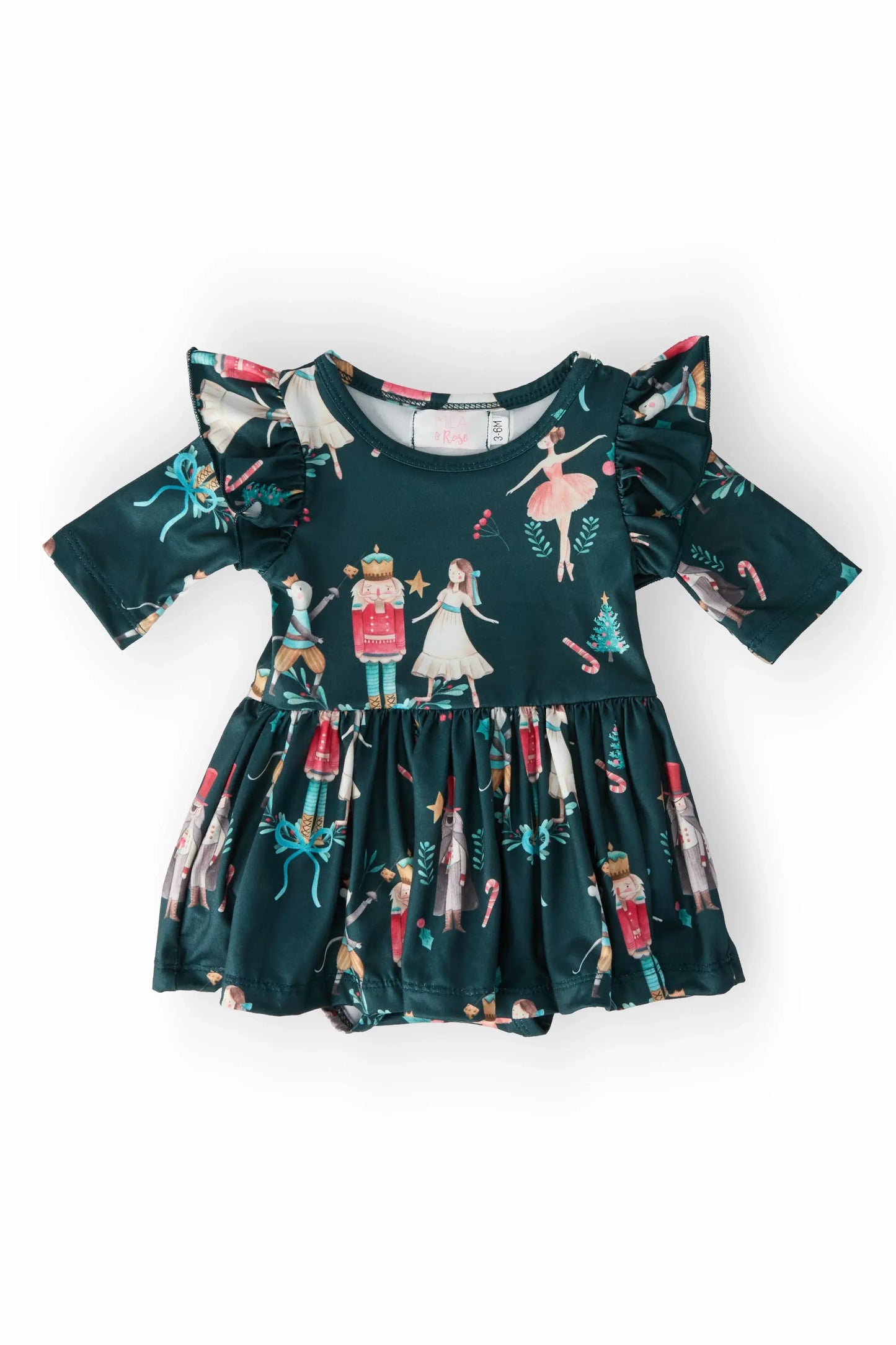Christmas Ballet Twirl Flutter Bodysuit - Mila & Rose ® - Flyclothing LLC