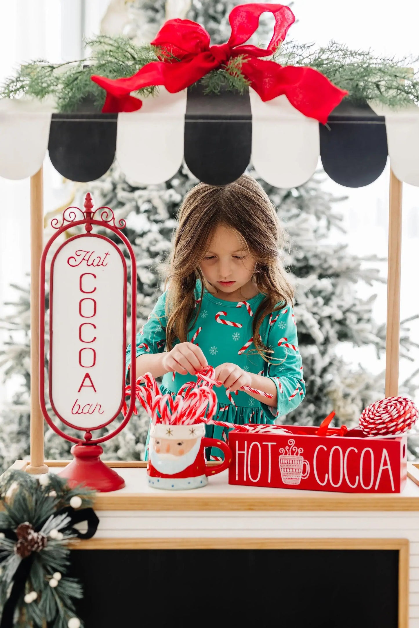 Christmas Candy 3/4 Sleeve Pocket Twirl Dress - Mila & Rose ® - Flyclothing LLC