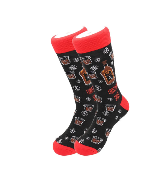 Christmas Spritz Holiday Socks - Comfy Cotton for Men & Women - Real Sic - Flyclothing LLC