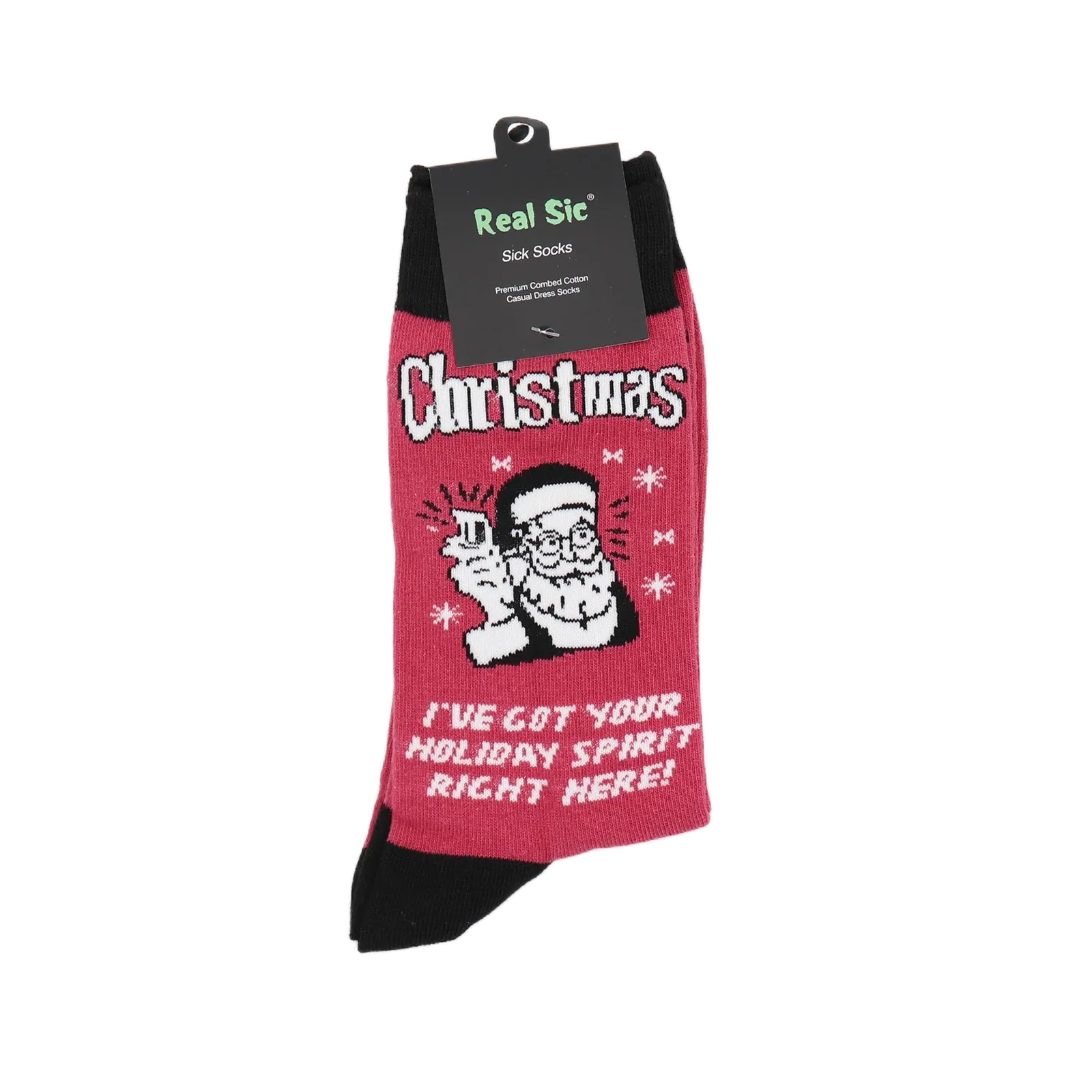 Santa Claus Holiday Socks - Comfy Cotton for Men & Women - Real Sic - Flyclothing LLC