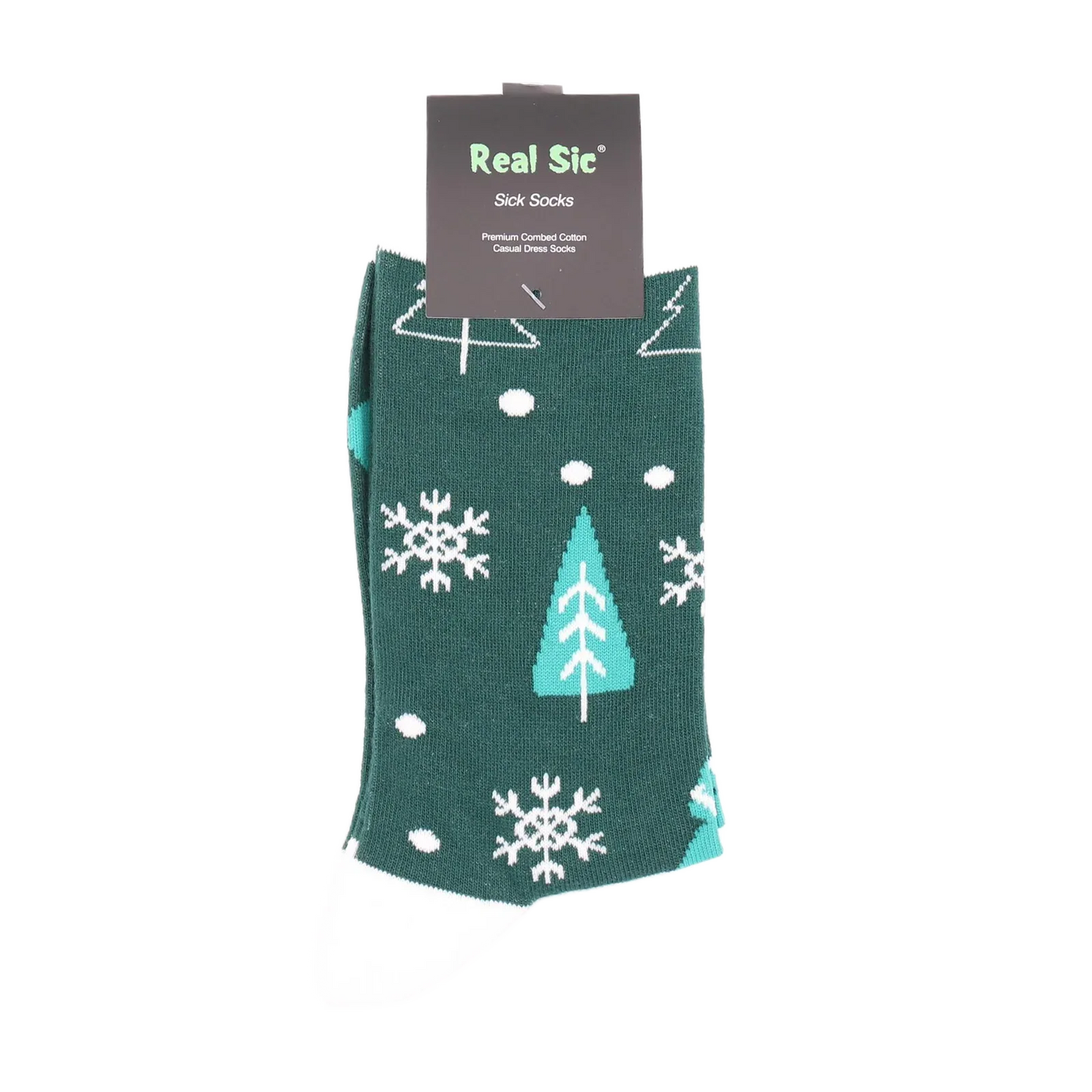 Christmas Tree Holiday Socks - Comfy Cotton for Men & Women - Real Sic - Flyclothing LLC