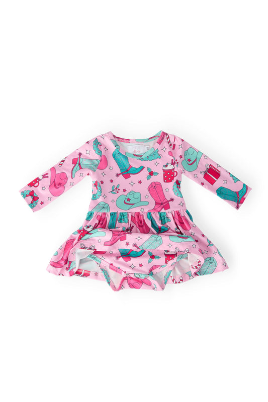 Christmas Cowgirl L/S Twirl Bodysuit - Mila & Rose ® - Flyclothing LLC