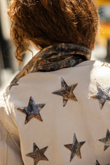 Christy RF Star Detail Leather Jacket