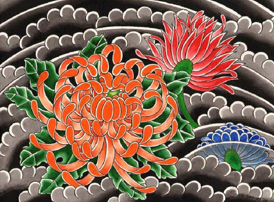 Black Market Art Company Chrysanthemum Print - Black Market Art Company - Flyclothing LLC