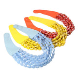 Chunky Acrylic Teardrop Beaded Multi-Layer Faux Leather Necklace - Madeline Love - Flyclothing LLC