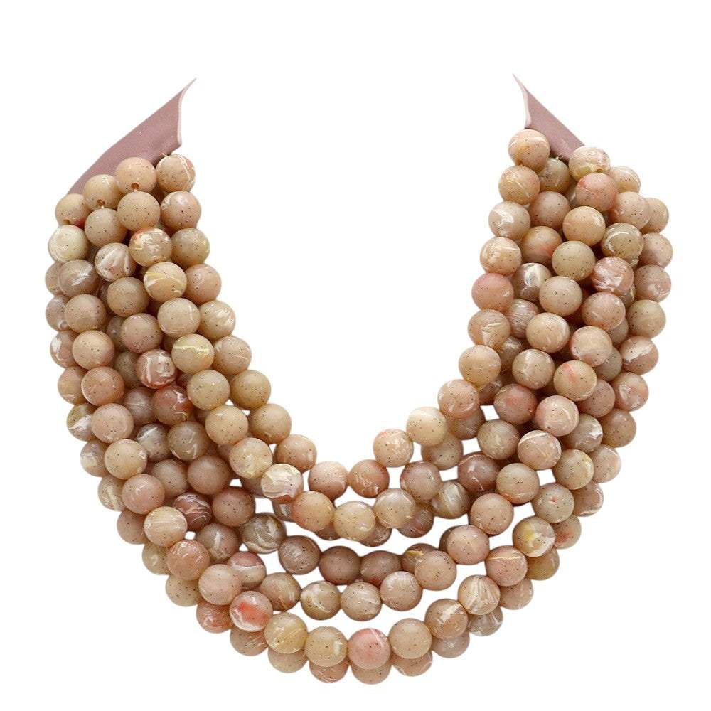 Chunky Multi-Strand Beaded Necklace with Magnetic Clasp - Madeline Love - Flyclothing LLC