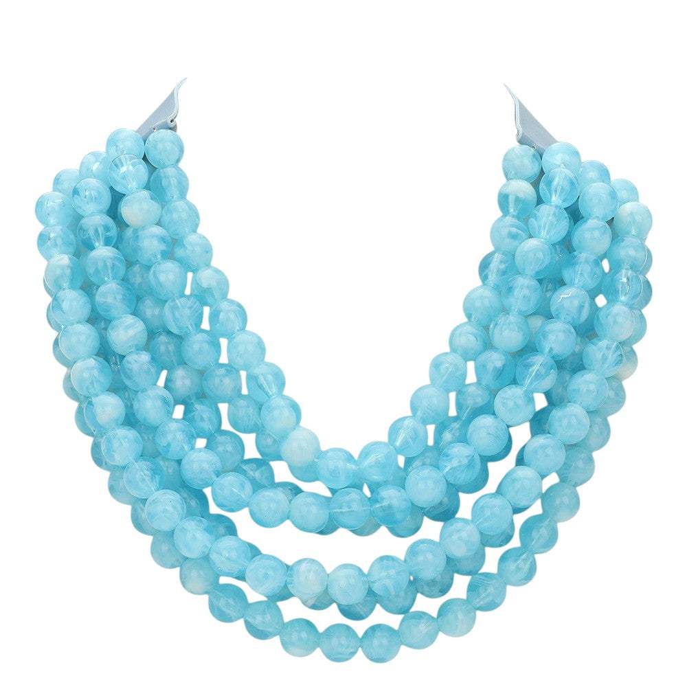 Chunky Multi-Strand Beaded Necklace with Magnetic Clasp - Madeline Love - Flyclothing LLC
