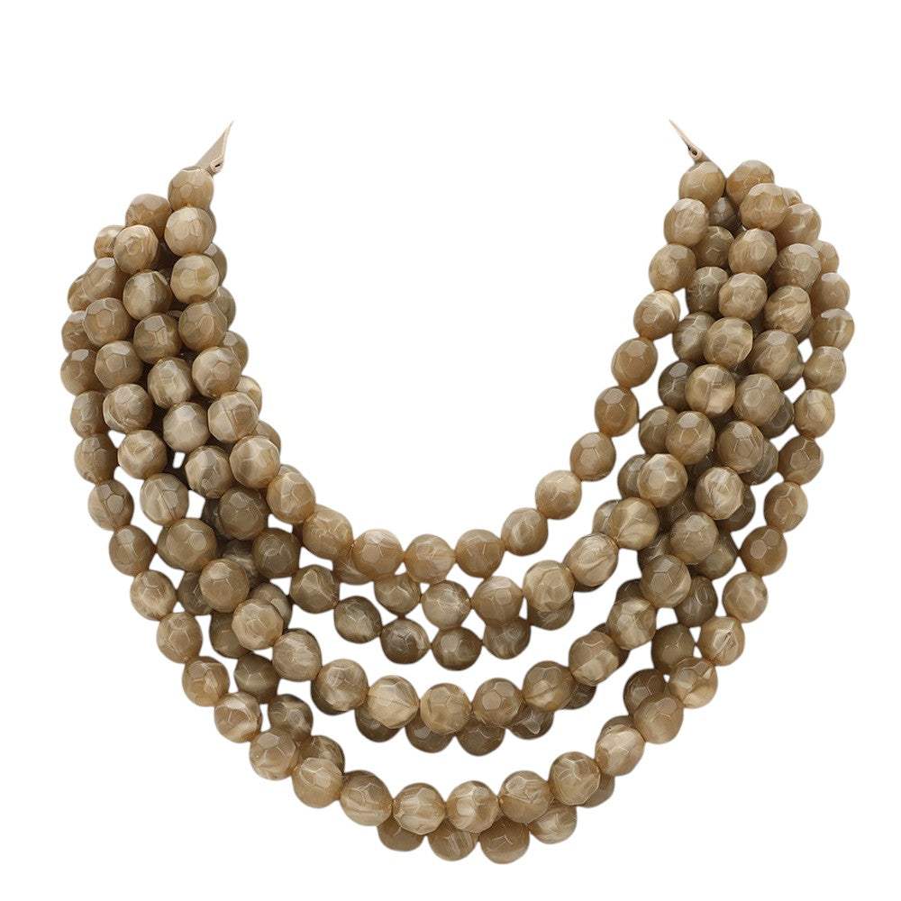 Chunky Multi-Strand Beaded Necklace with Magnetic Clasp - Madeline Love - Flyclothing LLC