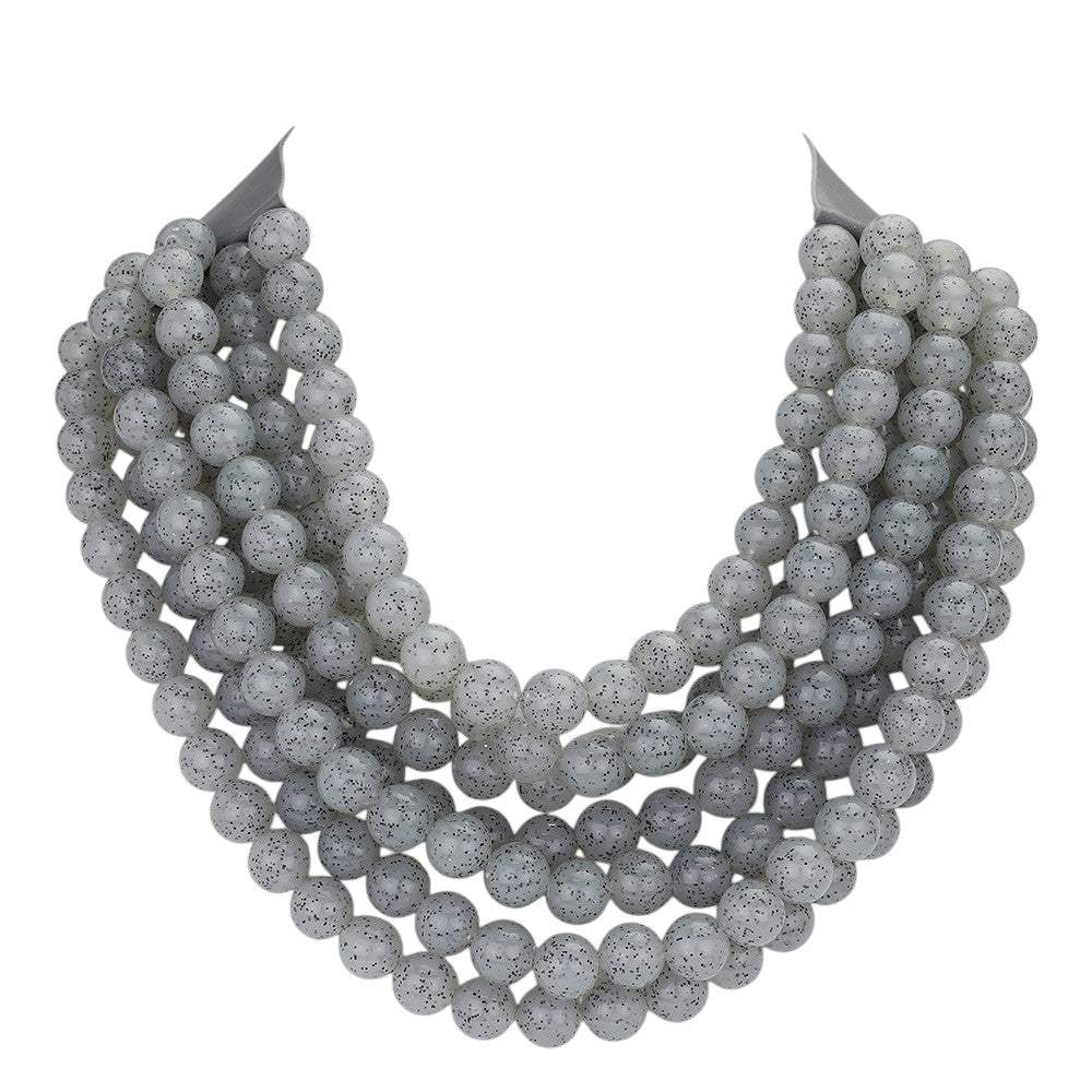 Chunky Multi-Strand Beaded Necklace with Magnetic Clasp - Madeline Love - Flyclothing LLC
