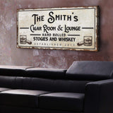Personalized Cigar Room and Lounge Sign II - Tailored Canvases - Flyclothing LLC